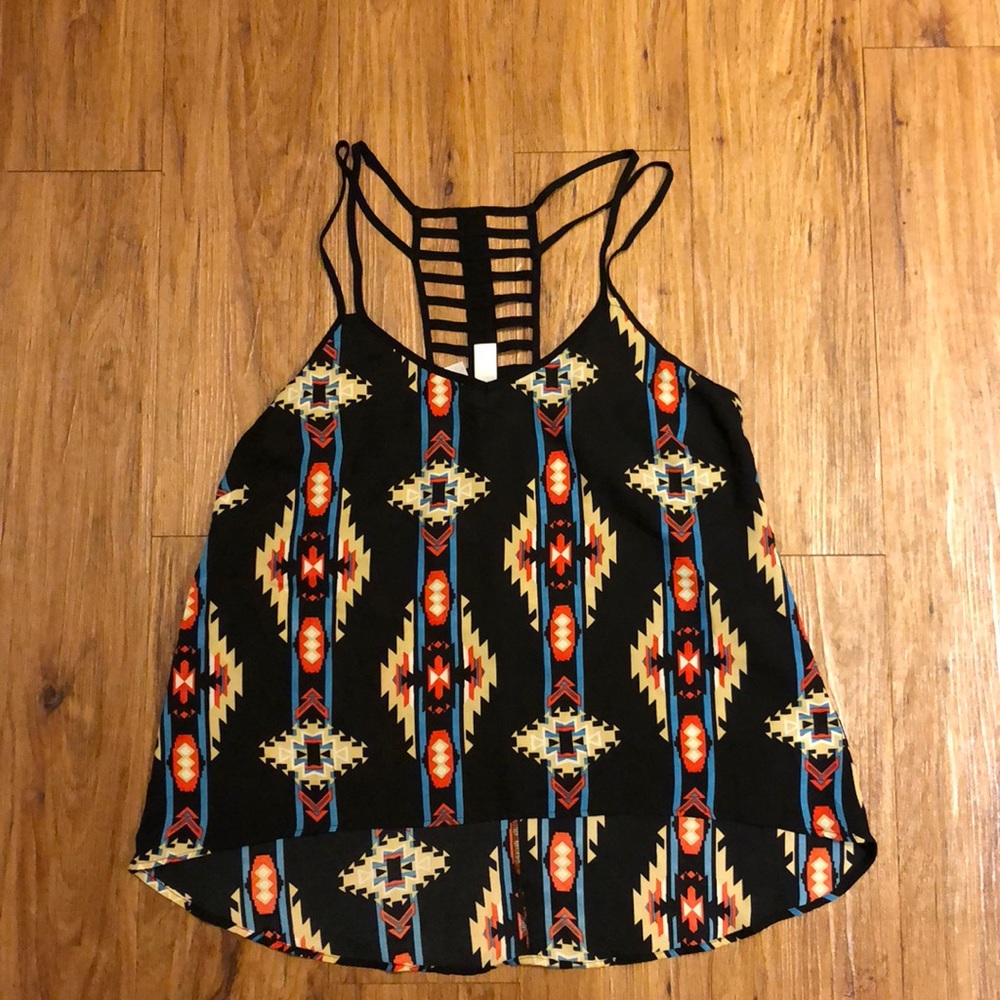 Tribal print tank top- large